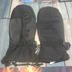 Thinsulated Insulated 40 Gram Winter Mittens BLACK (Adult Small) - Picture 1 of 8