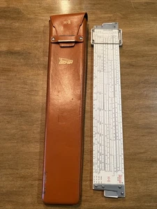 VINTAGE Keuffel & Esser K&E Deci Lon 10 Rechenschieber 68 1100 mit Lederetui USA - Bild 1 von 13