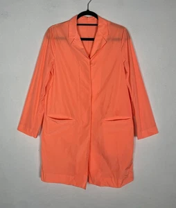 COS Women's Coat UK 8 EU 36 Neon Orange Lightweight Trench Style - Picture 1 of 14