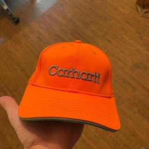 Carhartt Mütze Kappe Riemen hinten Herren Einheitsgröße orange Freizeit Arbeit schnelltrocknend Baustelle - Bild 1 von 4