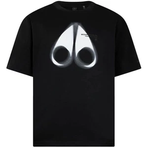 Moose Knuckles T-Shirt Herren Maurice Crew Neck Logo Branded Tee in Schwarz - Bild 1 von 8
