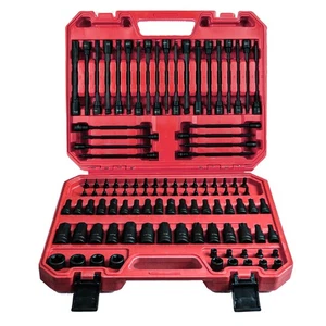Juego de 107 piezas de enchufes de brocas Allen y Torx, unidad de 1/4", 3/8" y 1/2", extra largo a... - Imagen 1 de 7