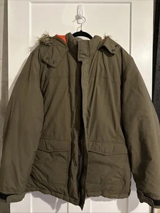 American Rag Herren oliv trist grün Winter Parka Kapuze Jacker Puffer Mantel XL - Bild 1 von 3