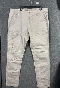 Pantalones Prana Para Hombres 40x34 Gris Algodón Orgánico Elastizado Respiración Senderismo Ropa de Trabajo - Imagen 1 de 11