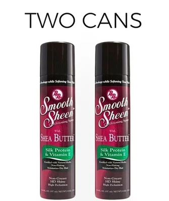 x2 BB Smooth Sheen Shea Butter Conditioning Spray Bronner Brothers Vit E 12.8 Oz - Image 1 of 4