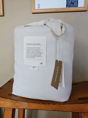 Manta orgánica Coyuchi Honeycomb King Pewter nueva con etiquetas Foto 1 de 4