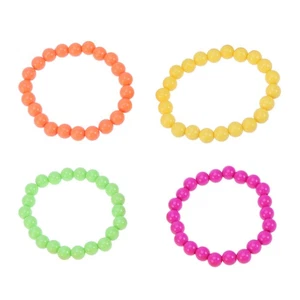 4 Stück Kunststoff Perlen Armband Kinder Spielarmbänder Schmuck Party - Bild 1 von 12