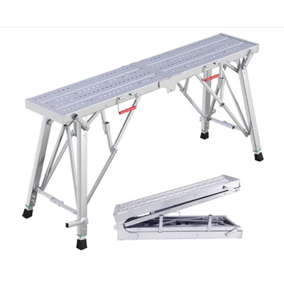 Plataforma de andamio de acero al carbono DaoLift 78,74"x9,84 de tapa 660 libras 40-65" h Foto 1 de 4