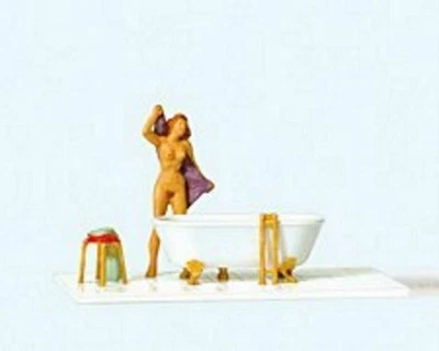 Boneco individual Preiser 28159 escala HO -- mulher nua e banheira - Imagem 1 de 3