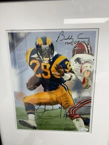 Dual Signed 11x14 Eric Dickerson Vs Buddy Curry JSA Authenticated - Picture 1 of 2