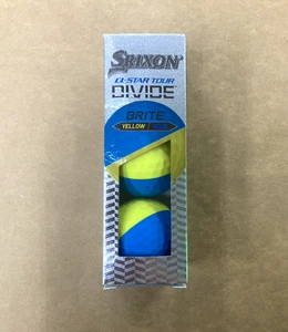 NEW Srixon Q-Star Tour Divide Golf Balls, Brite Yellow/Blue | FREE SHIPPING! - Picture 1 of 7