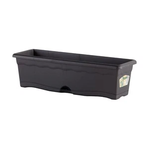 Planter with Dish Plastiken Anthracite polypropylene 80 x 20 cm - Imagen 1 de 1