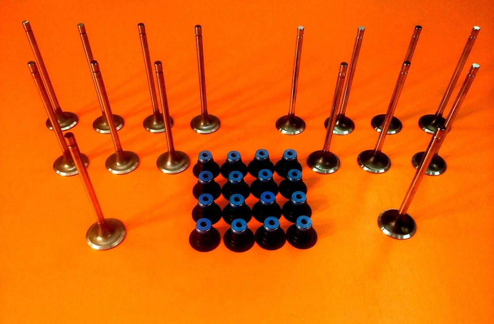 Válvulas de escape de admisión diésel 7,3 para Ford F250 F350 1994-2003 + sellos de válvula Foto 1 de 1