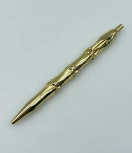 Tiffany & Co. Vintage 14k Yellow Gold Bamboo Pattern Ballpoint Pen - Picture 1 of 10