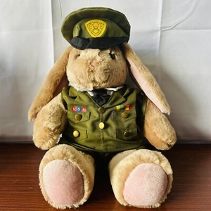 BUILD A BEAR Bunny with US ARMY Military Uniform and Hat BAB 2020 USA Rabbit - Picture 1 of 9