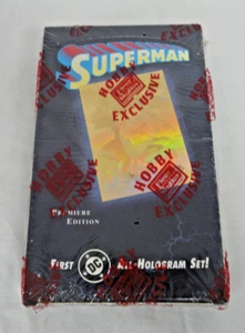 1996 Fleer /Skybox Superman Pre. Ed. Hologram Cards Factory Sealed Box - Picture 1 of 2
