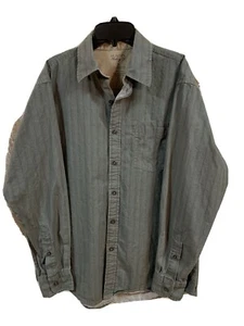 Mens Austin Clothing & Company Sz S Gray Stripe Button Up Long Sleeve Shirt - Picture 1 of 7