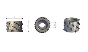 MTECF016 FRESE BORD AD ELICA DIA D100 PCD H4.5 MM ASS 30° ASOLE ANTIRUMORE - MOB - Picture 1 of 6