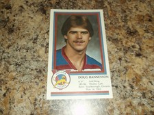 1982-83 VICTORIA COUGARS DOUG HANNESSON WHL PLAYER CARD (B)