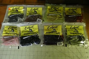 Vtg Culprit Original Worm Bundle Classic Ribbontail Worm Hard To Find Colors C - Picture 1 of 5