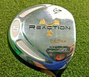 Dunlop Reaction 220cc Ti Enhanced 5 Wood RH / Mid-Firm Graphite / NICE / mm0274 - Picture 1 of 9
