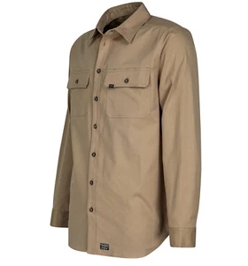 Spika Mens GO Long Sleeve Work Shirt - Light Tan- XL #GOR-WKN-1A5 - Picture 1 of 5