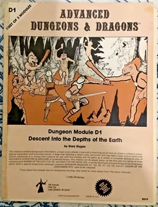 TSR D&D Module - D1: DESCENT INTO THE DEPTHS OF THE EARTH - Monochrome 1978 - Picture 1 of 6