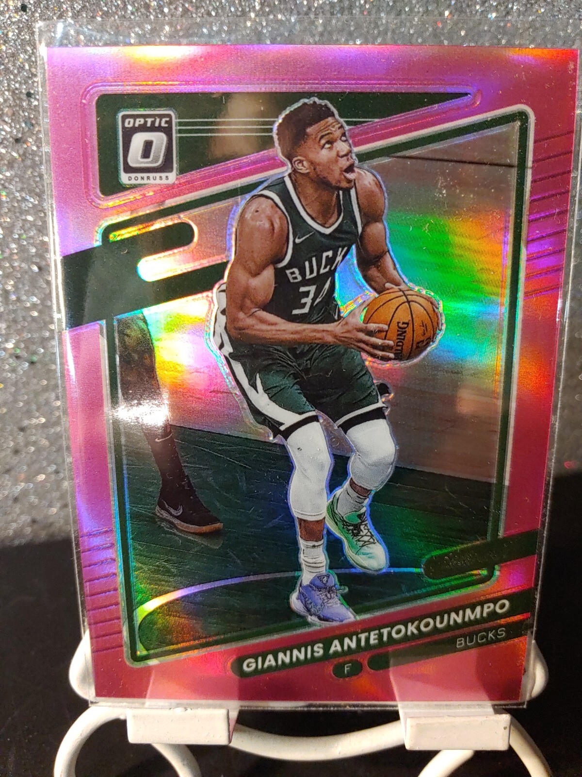 2021-22 Donruss Optic Holo Hot Pink SSP #25/25 Giannis Antetokounmpo #31 Rare!!!