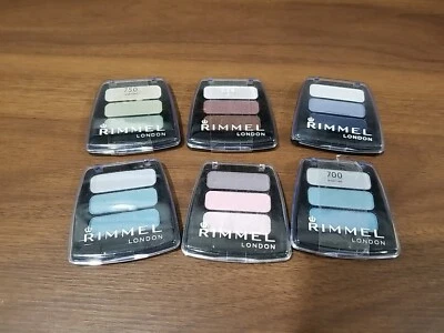 NOS Rimmel London Colour Rush Trio Eye Shaddow (Lot Of 6) 750 700 624 720 698 - Image 1 of 4