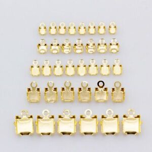 Gold Silver Color Copper Claw Cup Craft Rings Pendant Earring Stone Claws 100pcs
