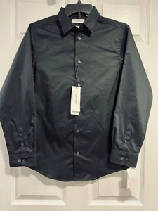 Boys Calvin Klein Long Sleeve Dress Shirts ~ 2 Colors & Sizes - Picture 1 of 12