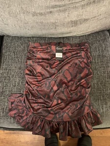 Yours Clothing Limited Collection Red and Black Rouched Bum Mini Skirt UK 16 NWT - Picture 1 of 2