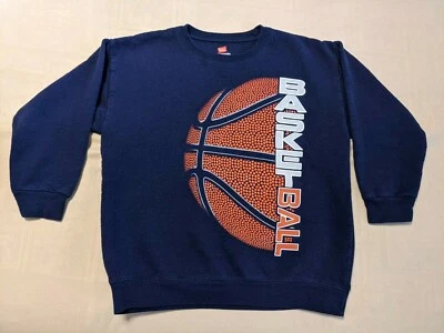 Sudadera Hanes Niños Pequeña (6/7) Azul Cuello Redondo Sudaderas Suaves Pullover Baloncesto  Foto 1 de 4