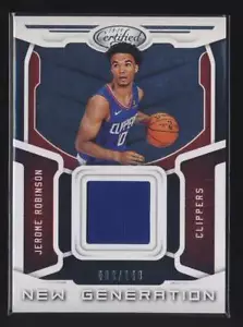 2018-19 Tela certificada del juego reliquias de novato Jerome Robinson/149 BX3 - Imagen 1 de 2