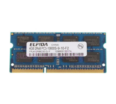Elpida 4GB 2Rx8 PC3-10600 DDR3 1333Mhz Memory RAM SO-DIMM Laptop for Intel #DH - Image 1 of 4