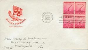 WORLD WAR II WWII PATRIOTIC COVER 1940 FDC DEFENSE ISSUE AMERICA PREPARES-ARTILL - Picture 1 of 1