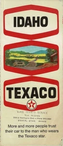 1969 Idaho road map from Texaco - marked with Utah gas station stamp - Picture 1 of 2