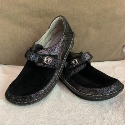 Zuecos sin cordones Alegria para mujer Brenna Moon Shadow negros metálicos EU 38 US 7/7,5 Foto 1 de 4