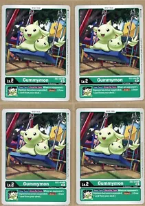GUMMYMON X 4 Digimon CCG Digital Hazard Playset NON COMUNE EX2-004 - Foto 1 di 1
