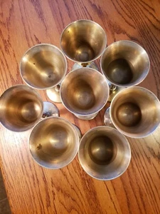 Vintage Silver Plated Leonard Wine Goblet Set of 8. Pre owned . Good condition. - Picture 1 of 8