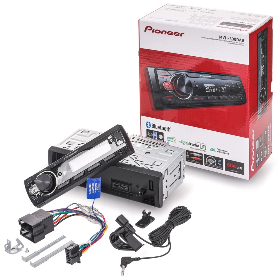 Autoradio Pioneer MVH 330DAB Stereo Radio Bluetooth Aux USB MP3 RCA +Antenna DAB - Immagine 1 di 4