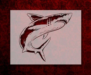 Shark Stencil Template Reusable 8.5 x 11 Inches for Painting - Picture 1 of 3