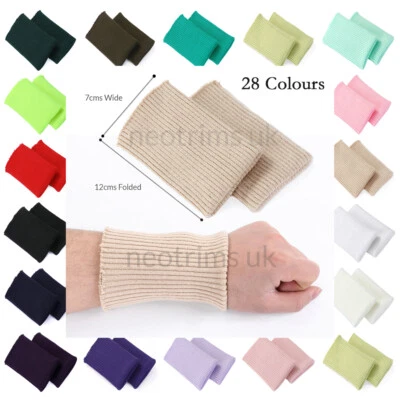 NEOTRIMS Paar Rippstrickbündchen,Tubular Ribbing Seamless Cuffing Fabric,ReVamp Jacke