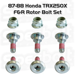 9pc ROTOR BOLT KIT TRX250X TRX 250X FourTrax HONDA BRAKE FRONT & REAR 87-88 - Bild 1 von 3