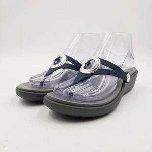Sandali infradito Crocs Sanrah donna taglia 6 203342 blu tacco a pompa usati in ottime condizioni - Foto 1 di 12