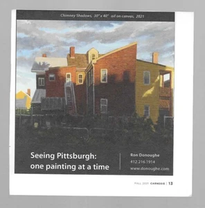 Ron Donoughe "Chimney Shadows" Seeing Pittsburgh: One Painting At A Time anuncio 2021 - Imagen 1 de 1