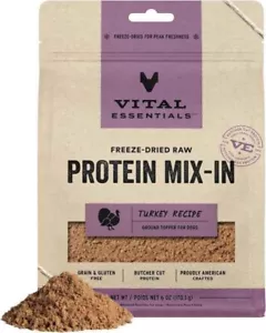 Vital Essentials Protein Mix-in Turkey Entree Freeze-dried Ground Topper - Picture 1 of 5