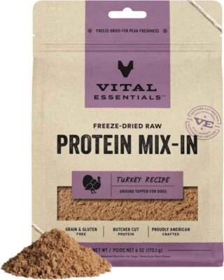 Vital Essentials Protein Mix-in Turkey Entree Freeze-dried Ground Topper - Image 1 of 4