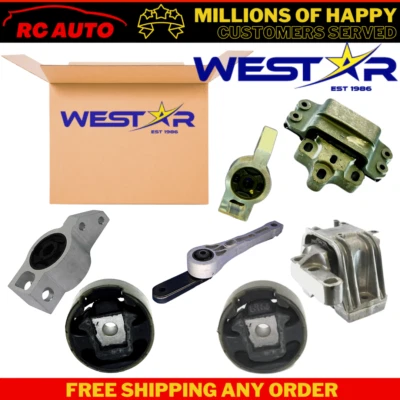 发动机马达和变速器安装 7 件套适用于 07-13 大众 Eos/ 06-11 GTI 2.0L — 第 1/4 张图片