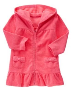 NWT Gymboree Swim Cover up Swimsuit pink Terry Cloth 12 18 24M Swim shop - Picture 1 of 2